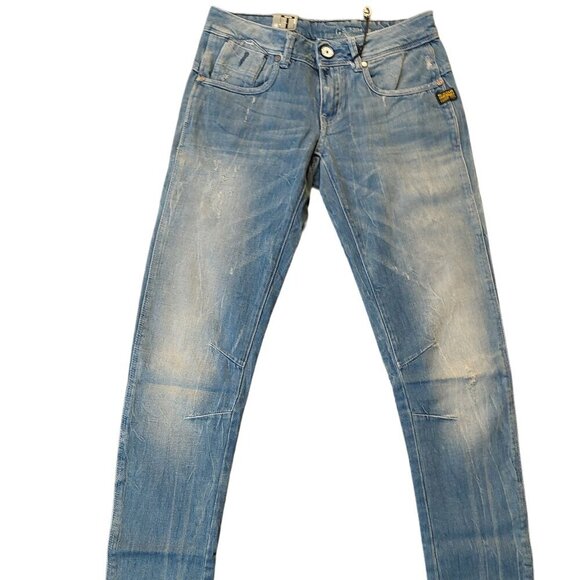 G-Star Raw Denim - Retro Vintage G-Star Raw Refender Aged Destroyed Skinny Jeans Pants Sz 25 NWT